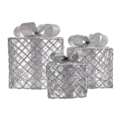   LED ajándékok, 3 méret, beltéri, hideg fehér, időzítő