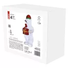 LED jegesmedve karácsonyi ajándékkal, felfújható, 240cm, kültérre és beltérre, hideg fehér