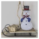 LED összeszerelhető hóember, 60 cm, kültérre és beltérre, hideg fehér