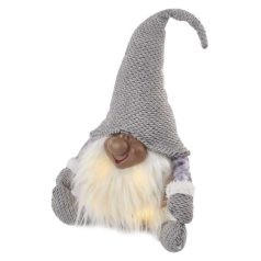   LED karácsonyi manó, 35 cm, 3× AA, beltérre, meleg fehér