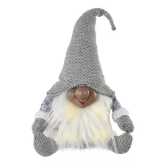   LED karácsonyi manó, 35 cm, 3× AA, beltérre, meleg fehér