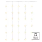 LED karácsonyi fényfüggöny – csillagok, 120x90 cm, beltéri, meleg fehér, időzítő
