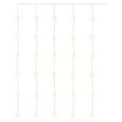 LED karácsonyi fényfüggöny – csillagok, 120x90 cm, beltéri, meleg fehér, időzítő