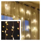 LED karácsonyi fényfüggöny – csillagok, 120x90 cm, beltéri, meleg fehér, időzítő