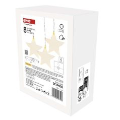   LED karácsonyi fényfüggöny – csillagok, 45x84 cm, kültéri és beltéri, meleg fehér