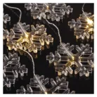 LED karácsonyi fényfüggöny – hópelyhek, 84 cm,  kültéri és beltéri, meleg fehér