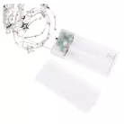 LED karácsonyi fényfüzér ezüst – csillagok, 1,9 m, 2x AA, beltéri, meleg fehér, időzítő