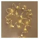 LED karácsonyi fényfüzér arany – csillagok, 1,9 m, 2x AA, beltéri, meleg fehér, időzítő