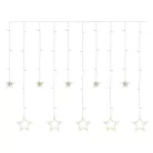 LED karácsonyi fényfüggöny – csillagok, 185x105 cm, beltéri, meleg fehér