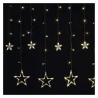 LED karácsonyi fényfüggöny – csillagok, 185x105 cm, beltéri, meleg fehér