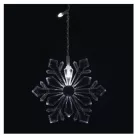 LED karácsonyi fényfüggöny – hópelyhek, 135x50 cm,  beltéri, hideg fehér