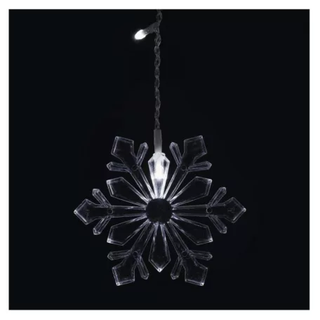 LED karácsonyi fényfüggöny – hópelyhek, 135x50 cm,  beltéri, hideg fehér