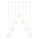 LED karácsonyi fényfüggöny – 7 csillag, 67x125cm, kültéri és beltéri, meleg fehér