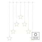 LED karácsonyi fényfüggöny – 7 csillag, 67x125cm, kültéri és beltéri, meleg fehér