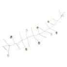 LED fényfüzér - kavics, 1,2 m, 3x AA, beltéri, meleg fehér, időzítő