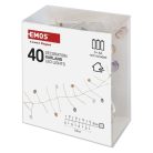 LED fényfüzér - kavics, 1,2 m, 3x AA, beltéri, meleg fehér, időzítő