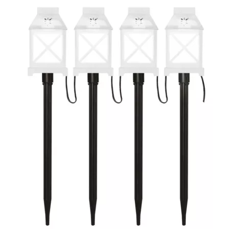 LED dekoráció – leszúrható lámpák fehér, kültéri és beltéri, hideg fehér