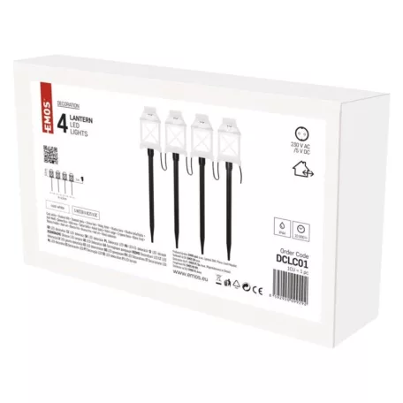 LED dekoráció – leszúrható lámpák fehér, kültéri és beltéri, hideg fehér