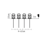 LED dekoráció – leszúrható lámpák fehér, kültéri és beltéri, hideg fehér