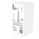 LED-es üveg karácsonyfa, 27 cm, 2x CR2032, beltéri, meleg fehér, időzítő