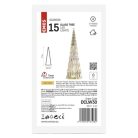 LED-es üveg karácsonyfa, 27 cm, 2x CR2032, beltéri, meleg fehér, időzítő