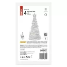 Kerámia LED-es fa hóemberekkel, 33,5 cm, 2x AA, meleg fehér, időzítő