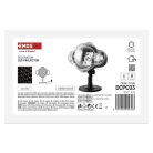 LED dekoráció projektor – hulló hópelyhek, kültéri és beltéri, fehér