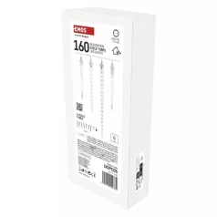   LED karácsonyi girland – jégcsapok, 6 db, 2 m, kültérre és beltérre, hideg fehér
