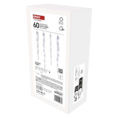   LED karácsonyi girland – jégcsapok, 12 db, 3,6 m, kültérre és beltérre, hideg fehér