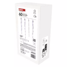   LED karácsonyi girland – jégcsapok, 12 db, 3,6 m, kültérre és beltérre, hideg fehér