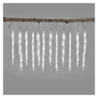 LED karácsonyi girland – jégcsapok, 12 db, 3,6 m, kültérre és beltérre, hideg fehér