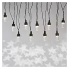 LED fényfüzér – 10x party égő átlátszó, 4,5 m, kültéri és beltéri, hideg fehér