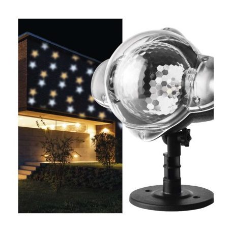 LED dekoráció projektor – csillagok, kültéri és beltéri, meleg/hideg fehér