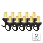 LED fényfüzér – 10× party égő, 4,5 m, kültérre és beltérre, vintage