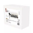 LED lánc napelemmel - 10x party égő, 5 m, kültéri és beltér, vintage