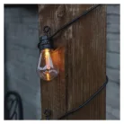 LED lánc napelemmel - 10x party égő, 5 m, kültéri és beltér, vintage