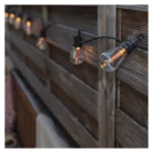 LED lánc napelemmel - 10x party égő, 5 m, kültéri és beltér, vintage