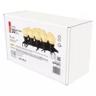 LED fényfüzér – 10x party égő, opál, 5 m, kültéri és beltéri, meleg fehér