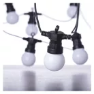 LED fényfüzér – 10x party égő, opál, 5 m, kültéri és beltéri, meleg fehér