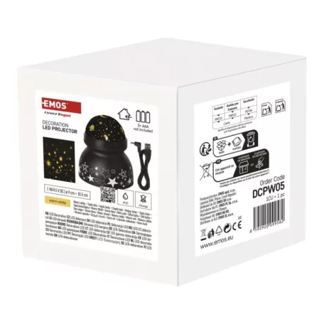 LED dekor projektor – világűr, 3× AAA, beltérre