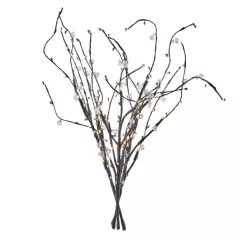   LED barka gyöngyökkel, 60 cm, 3x AA, beltéri, meleg fehér, időzítő