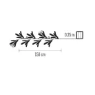 LED karácsonyi fényfüzér – fagyöngy, 1,5 m, 3x AA, beltéri, meleg fehér, időzítő