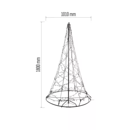 LED karácsonyfa, 180 cm, kültérre és beltérre, meleg fehér