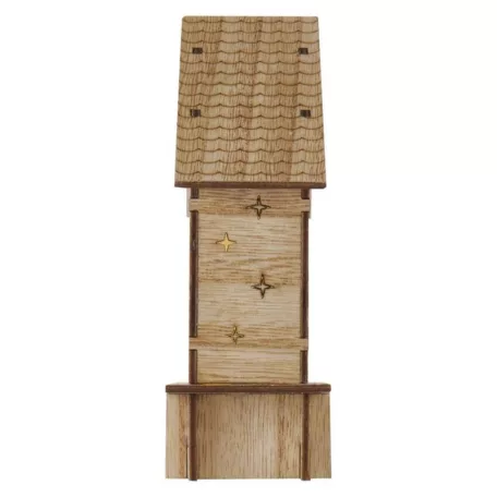 LED karácsonyi betlehem, fa, 15 cm, 2x AA, beltéri, meleg fehér, időzítő