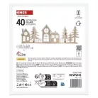LED dekoráció, fa - falusi, 60 cm, 2x AA, meleg fehér, időzítő
