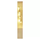 LED dekoráció, fa -angyal, 13 cm, 2x AAA, beltéri, meleg fehér, időzítő