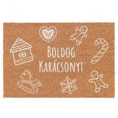   Home DD 63504 lábtörlő mézeskaláccsal, kókuszrost anyag, 40 x 60 cm