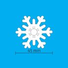 Home DECO 1 dekoráció izzósorhoz, hópehely, 50 db, Ø5 mm-es LED-re