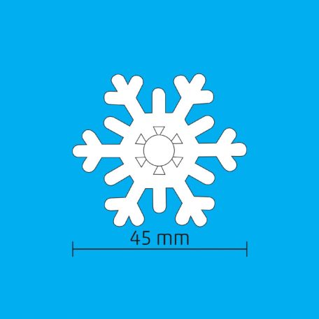 Home DECO 1 dekoráció izzósorhoz, hópehely, 50 db, Ø5 mm-es LED-re