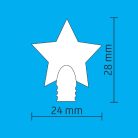 Home DECO 6 dekoráció izzósorhoz, csillag, 50 db, Ø5 mm-es LED-re